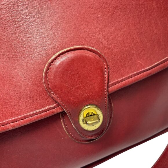 Vintage 9927 Coach Willis Red made in United States Leather Handbag - Picture 11 of 16